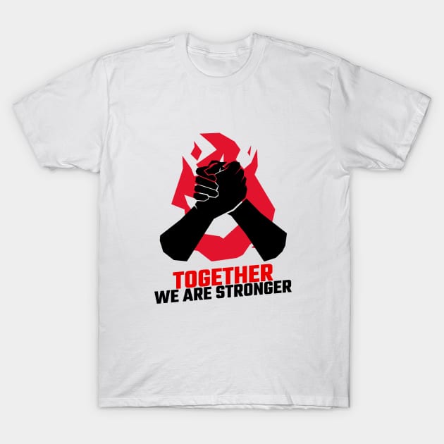 Together We Are Stronger / Black Lives Matter T-Shirt by Redboy